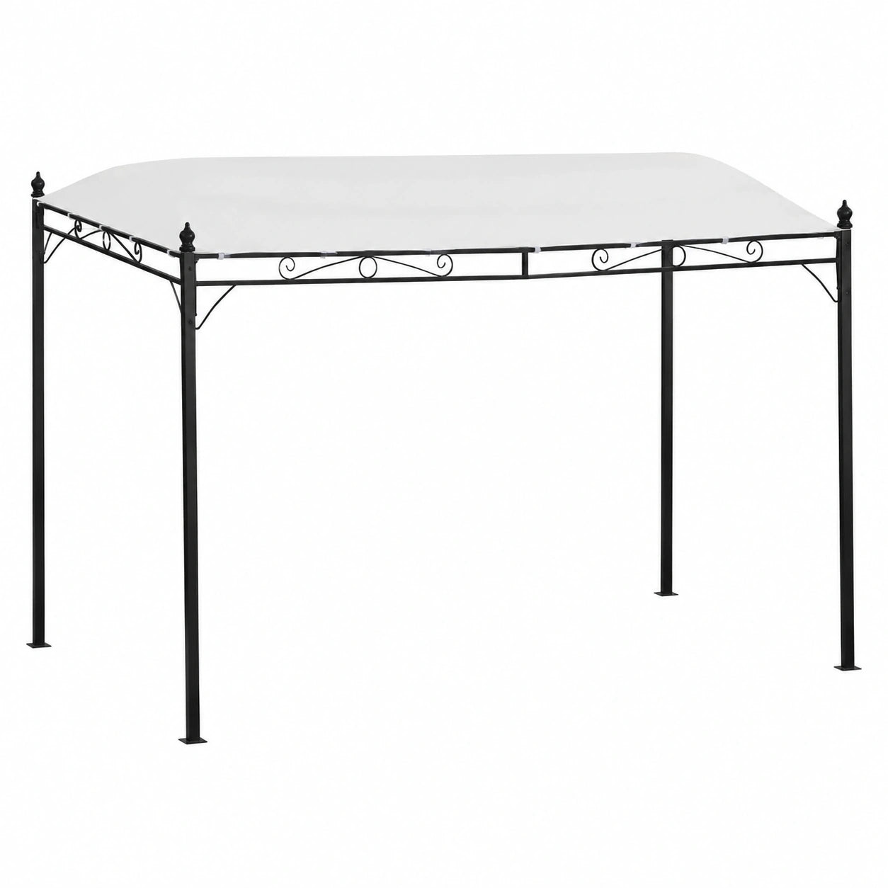 Pergola inclinée en métal beige 3 x 2,5 m pour jardin
