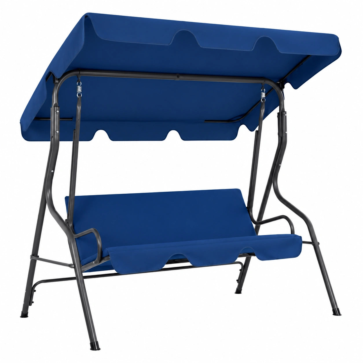 Balancelle d'extérieur bleu foncé avec auvent 170 x 110 x 153 cm