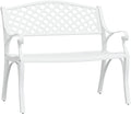 Banc de Jardin en Aluminium Blanc 102 cm - VidaXL