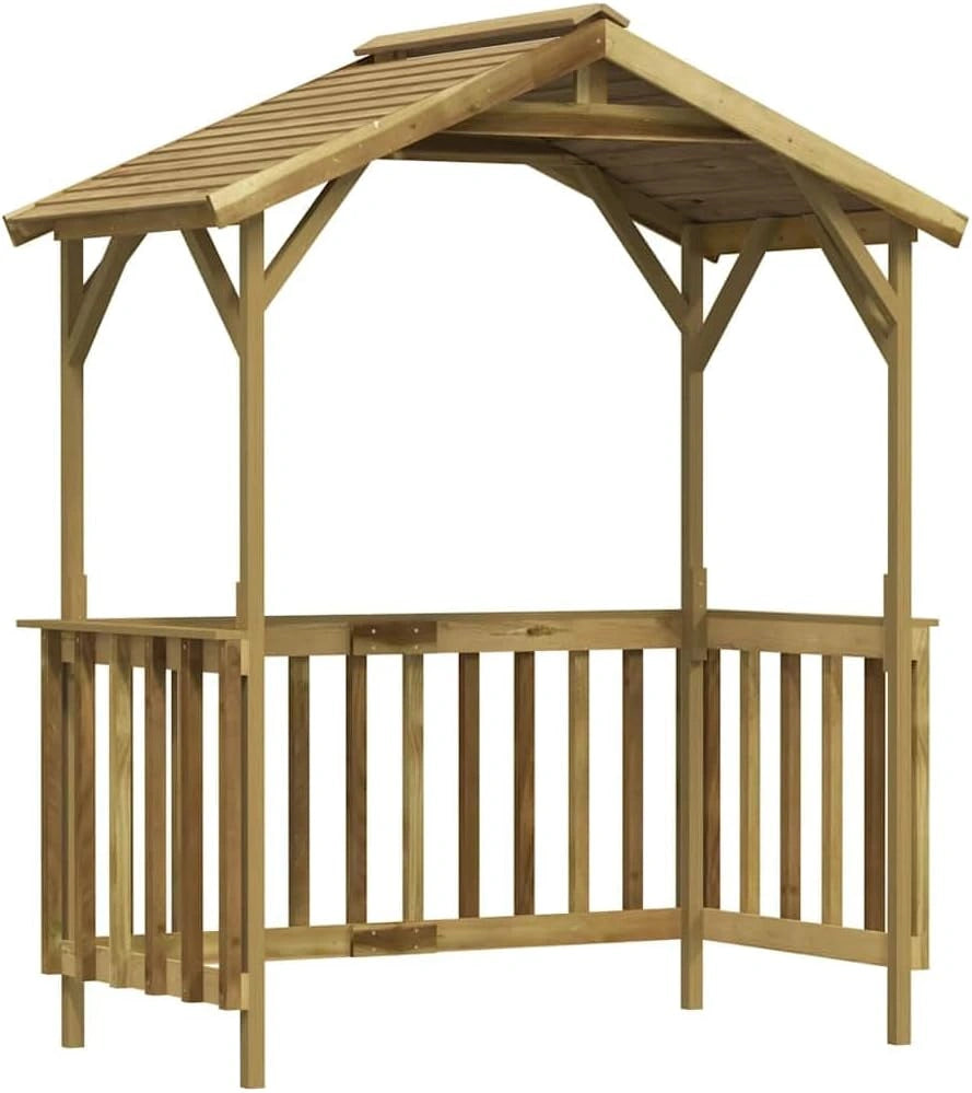 Tonnelle pour Barbecue en Bois de Pin Imprégné 163x93x210 cm - Vert