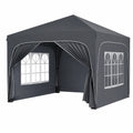 Tonnelle Jardin Pliable 3x3m Imperméable avec Parois Anti-UV, Hauteur Réglable, Sac de Transport Inclus