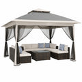 Tonnelle Pliante 3x3 m avec Moustiquaire et Protection UV