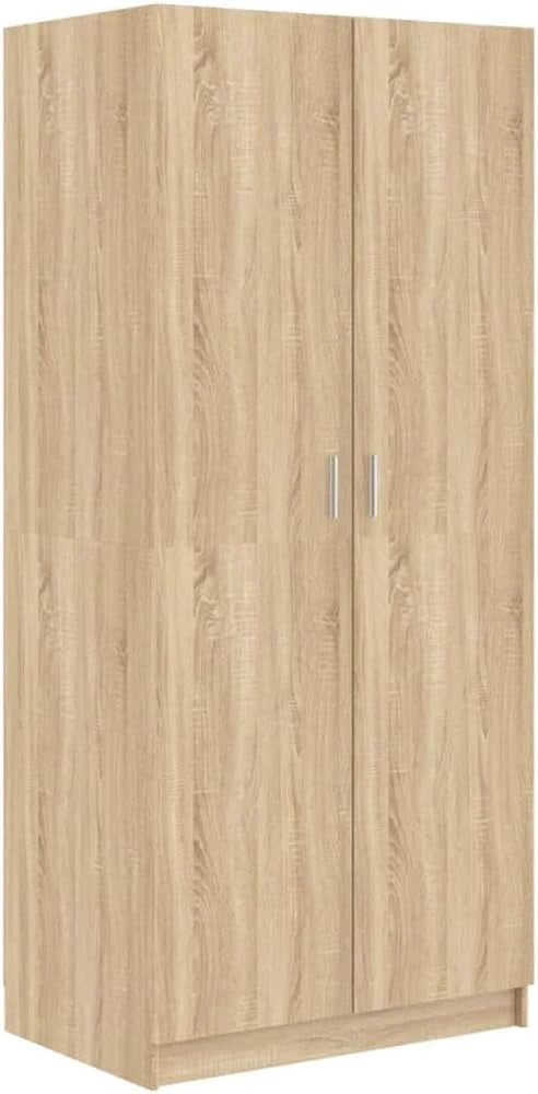 Armoire de Rangement en Chêne Sonoma 80x52x180cm pour Vêtements