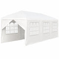 Tonnelle de Jardin 3x9m avec Murs Amovibles et Fenêtres