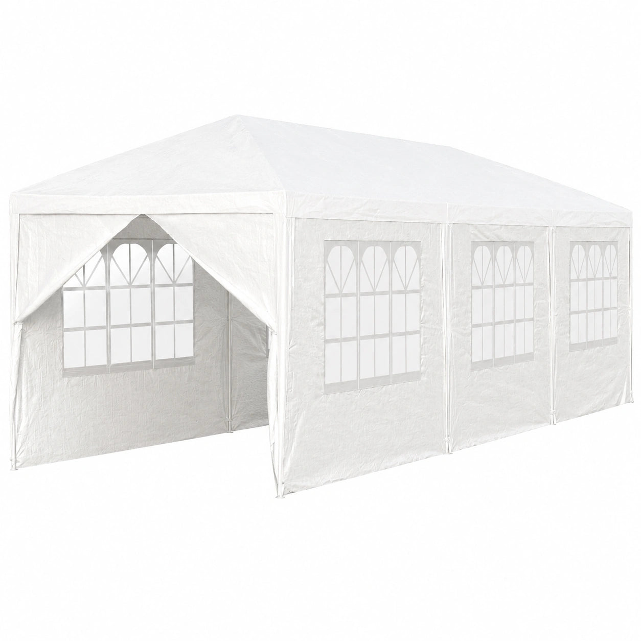 Tonnelle de Jardin 3x9m avec Murs Amovibles et Fenêtres