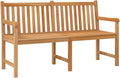 Banc de Jardin en Teck Massif 150 cm - Design Élégant avec Pied Central pour Terrasse et Balcon