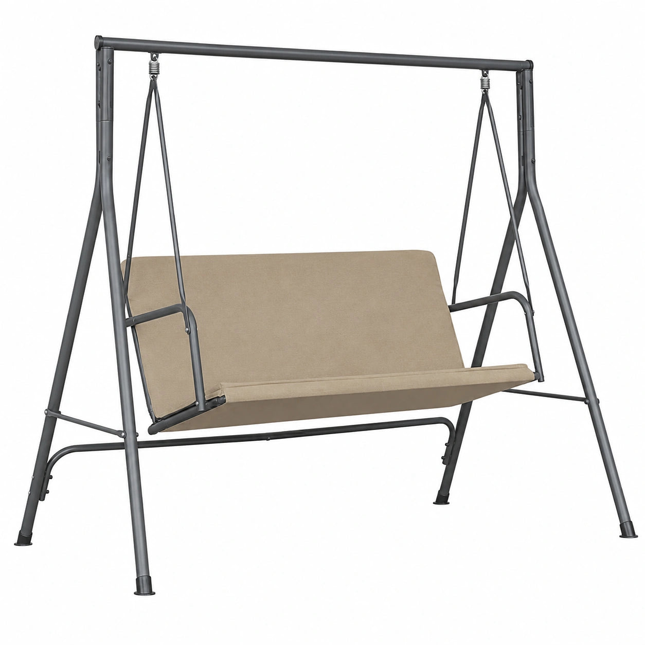 Housse ajustable pour siège de balançoire de jardin beige