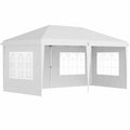 Tonnelle de Jardin Pliante 3 x 6 m avec Côtés Amovibles et Sac de Transport