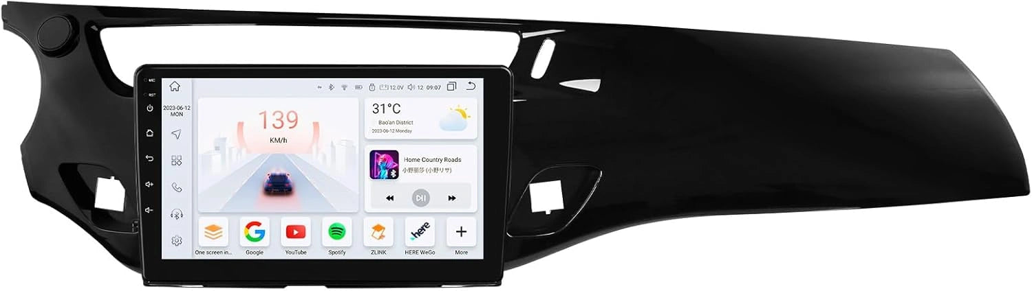 Système Multimédia Android 13 pour Citroën C3 DS3 2010-2016, 8 cœurs, 4G+32 Go, GPS, Carplay/Android Auto, Bluetooth, DAB, WiFi, Caméra de Recul/Avant (Noir)