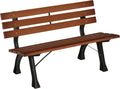 Banc de Jardin 2 Places en Aluminium et Bois - Outsunny