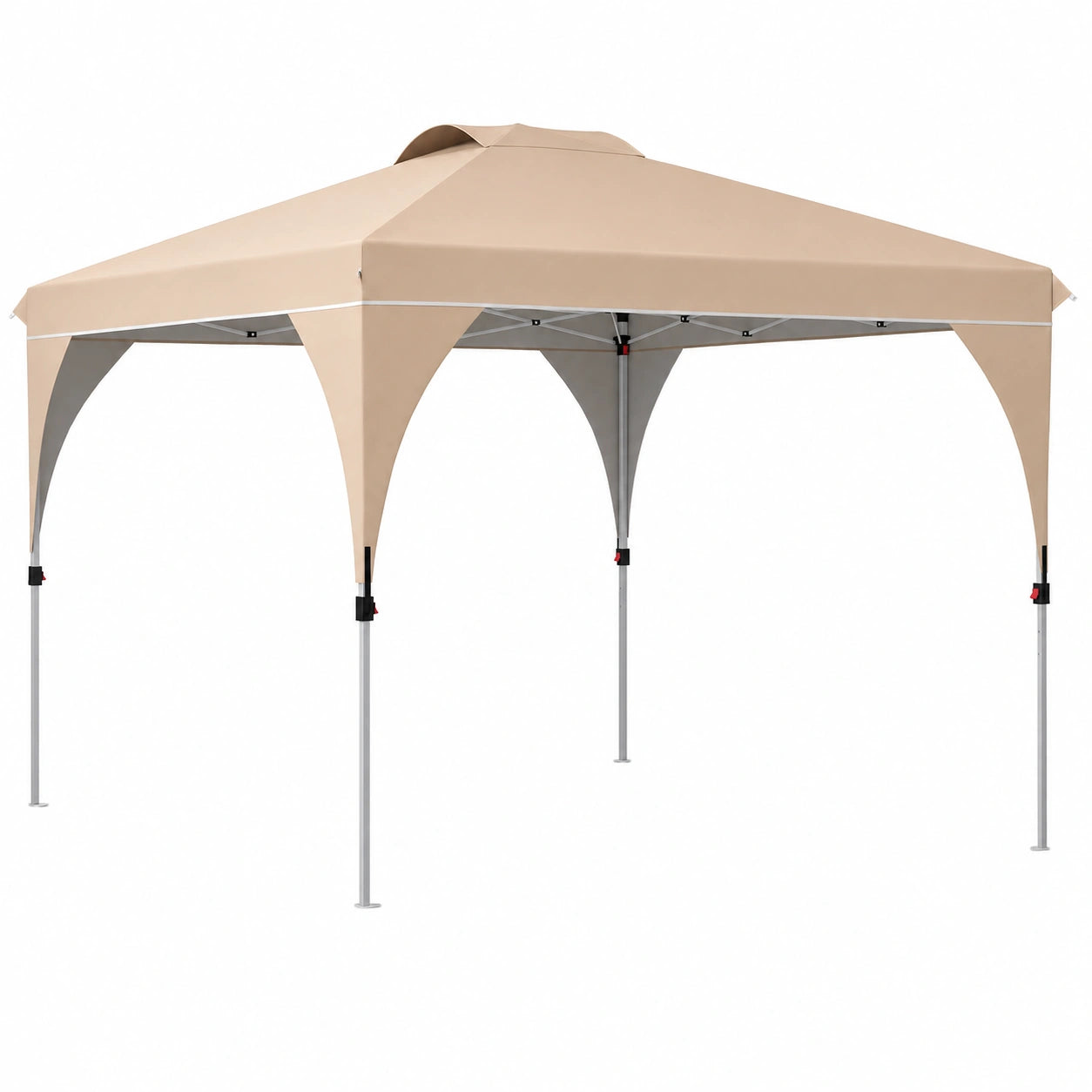 Tonnelle de Jardin Pliable 3x3 m avec Hauteurs Réglables et Sac à Roulettes