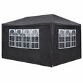 Grand Pavillon de Jardin 3x6m avec Protection UV, Côtés Enroulables et Fenêtres