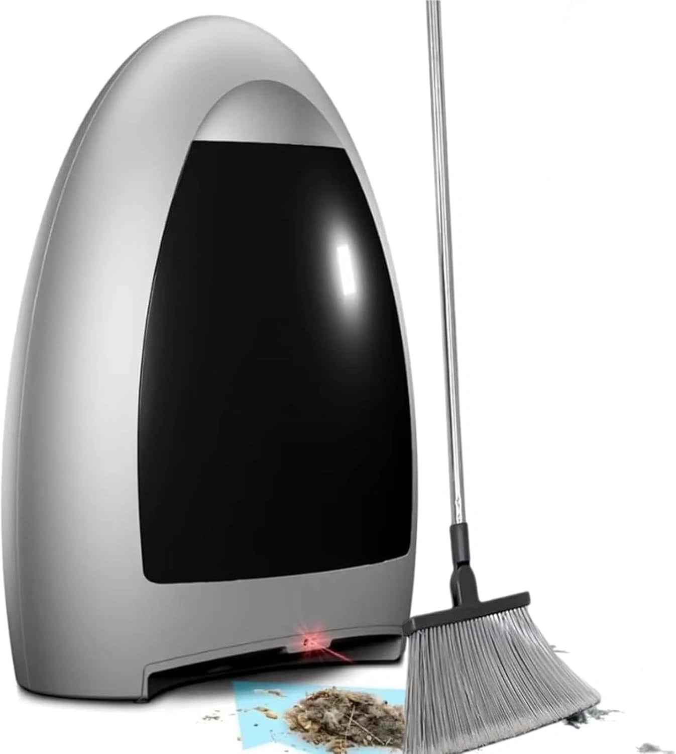 Aspirateur automatique 1000 W sans contact, capteur intelligent, grande capacité 3,6 L, idéal pour poils d'animaux et poussières de sol