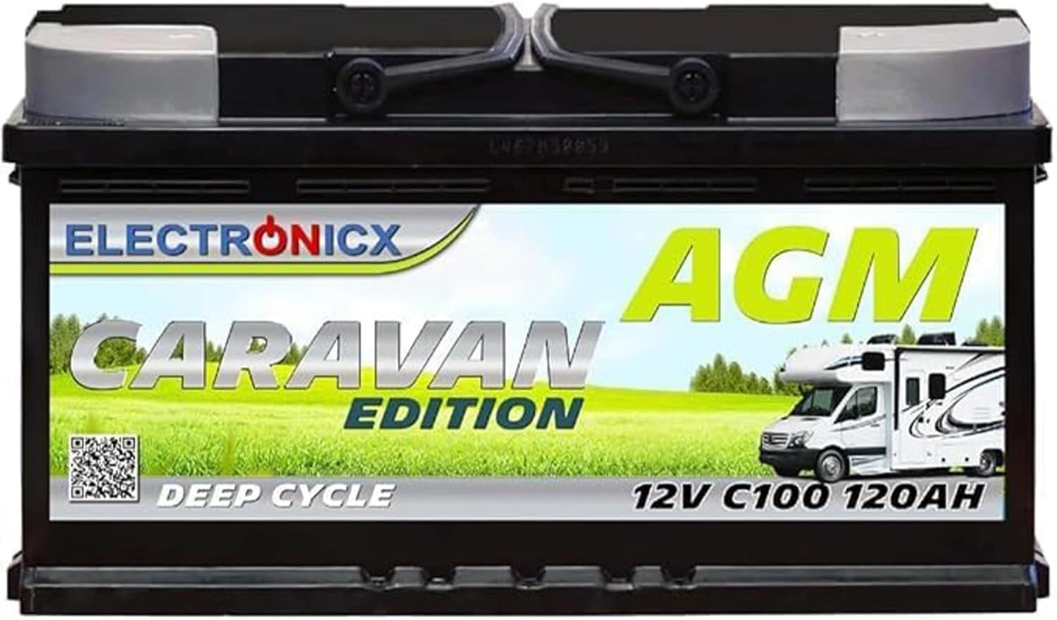 Batterie AGM 12V 120Ah - Performance Solaire pour Camping-Car et Bateau