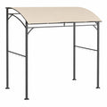 Tonnelle de Jardin en Métal avec Crochets 215x150x220 cm - Beige