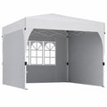Tonnelle de Jardin 3x3m, Réglable en Hauteur, Protection UV50+, Parois Latérales et Sacs de Sable Inclus