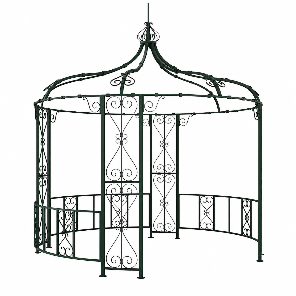 Kiosque de Jardin en Métal 300x305 cm Vert