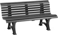 Banc extérieur en PVC gris anthracite, 150 cm - Résistant aux intempéries
