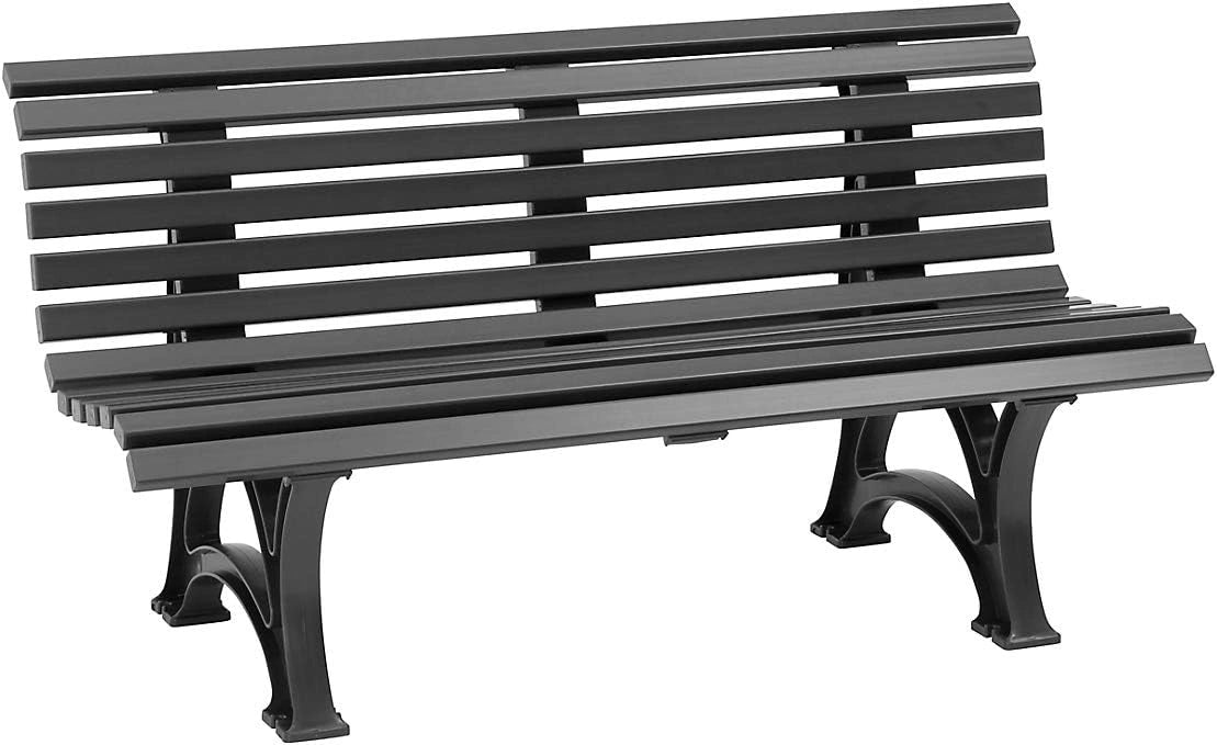 Banc extérieur en PVC gris anthracite, 150 cm - Résistant aux intempéries