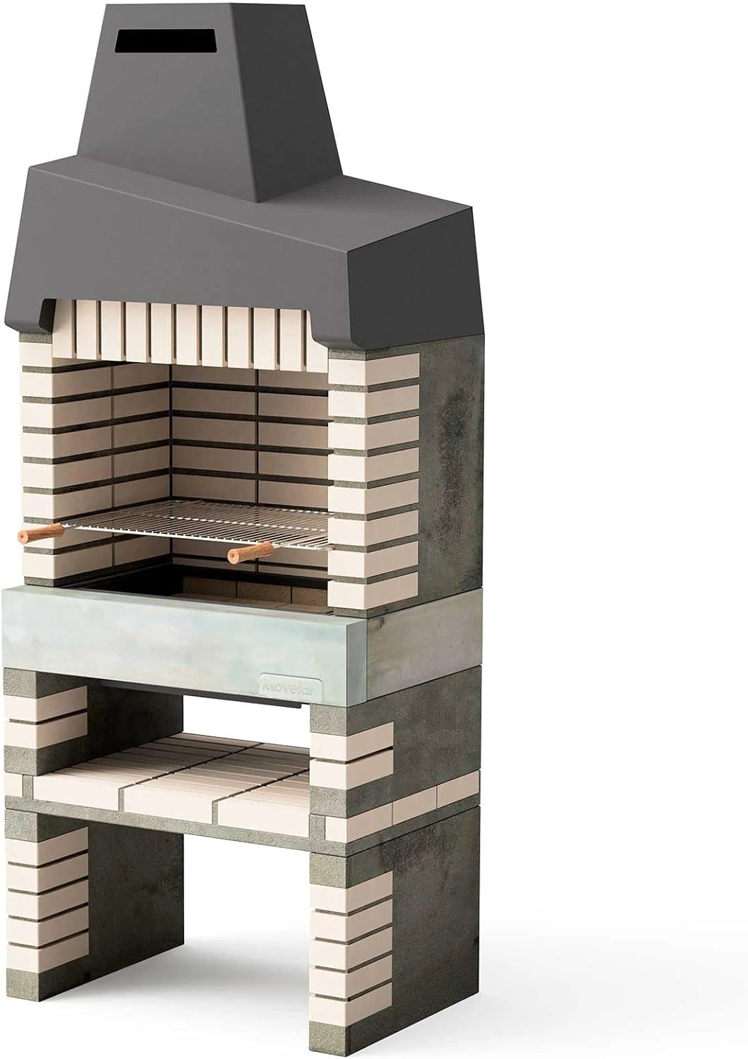 Barbecue de Jardin en Béton Réfractaire California Plus - Gris Beige