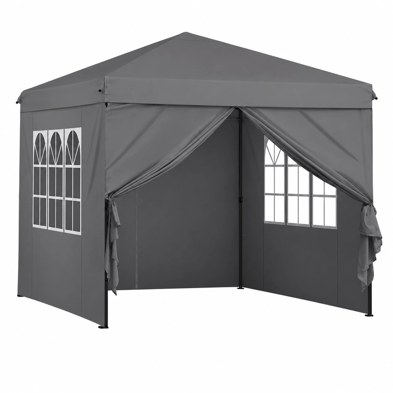 Tonnelle de Jardin 3x3m Imperméable avec Rideaux, Anti UV et Hauteur Réglable
