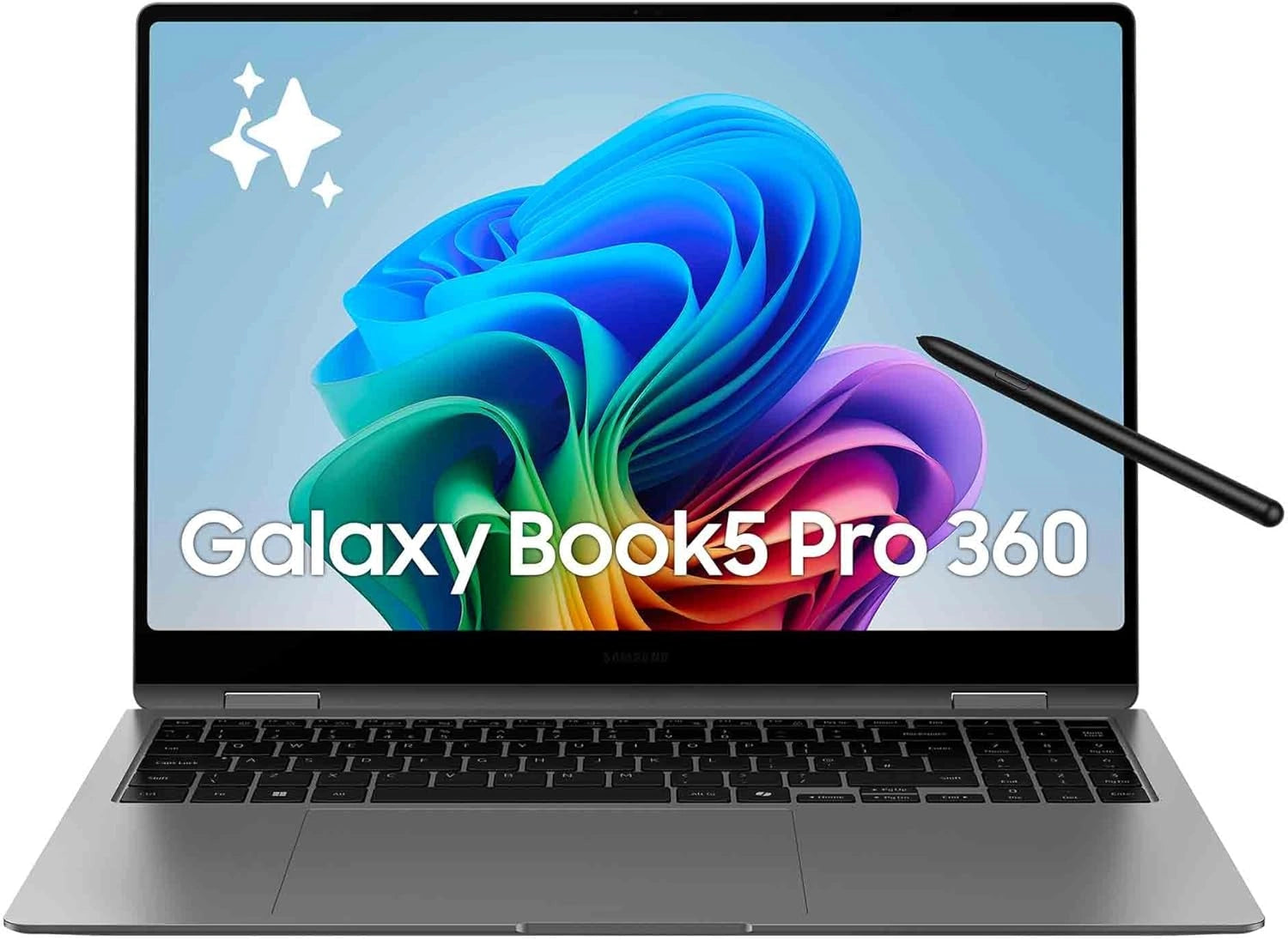 Samsung Galaxy Book5 Pro 360 16" avec IA, Intel Core Ultra 7, 16 Go RAM, 512 Go SSD, Clavier AZERTY, Anthracite