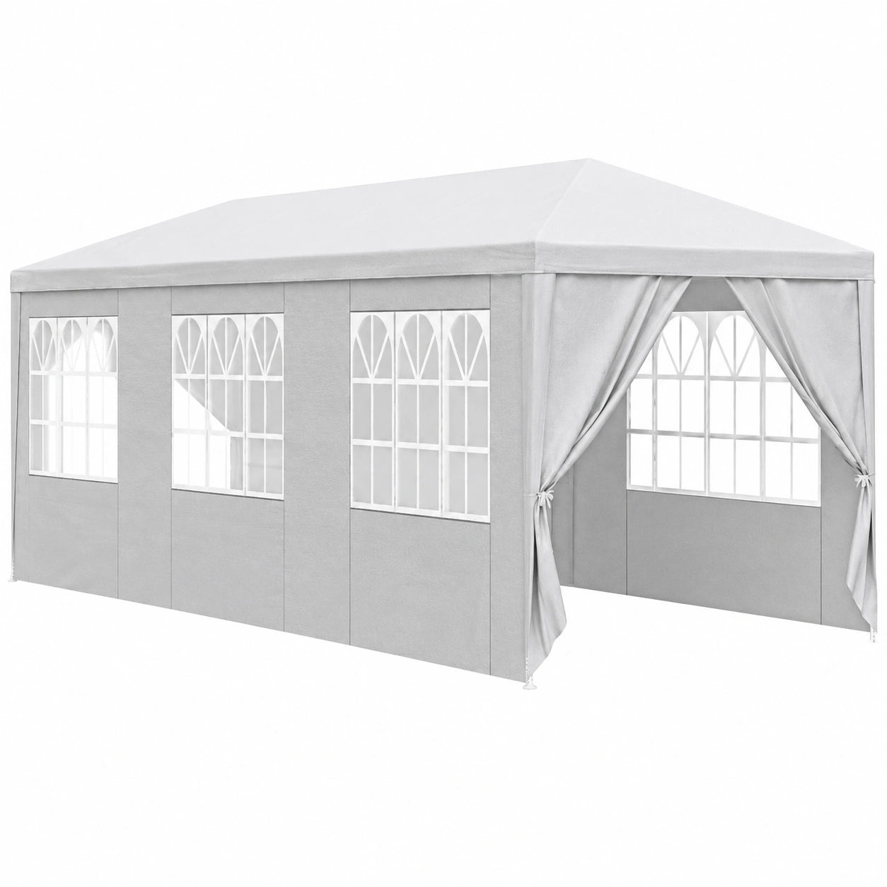 Tente de Réception Imperméable 3x9m avec Parois et Fenêtres