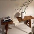 Banc en bois massif rustique pour intérieur, couloir ou chambre – Capacité 200 kg
