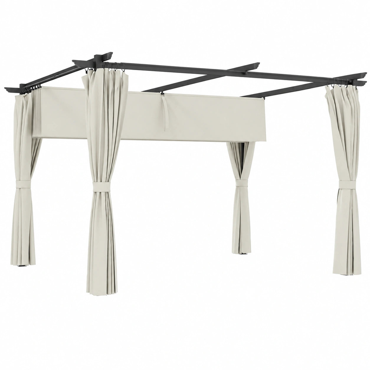 Pergola de Jardin 3x3m avec Auvent Rétractable