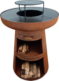 Grill en Acier avec Fonction Brasero et Couvercle Étanche - Diamètre 60 cm