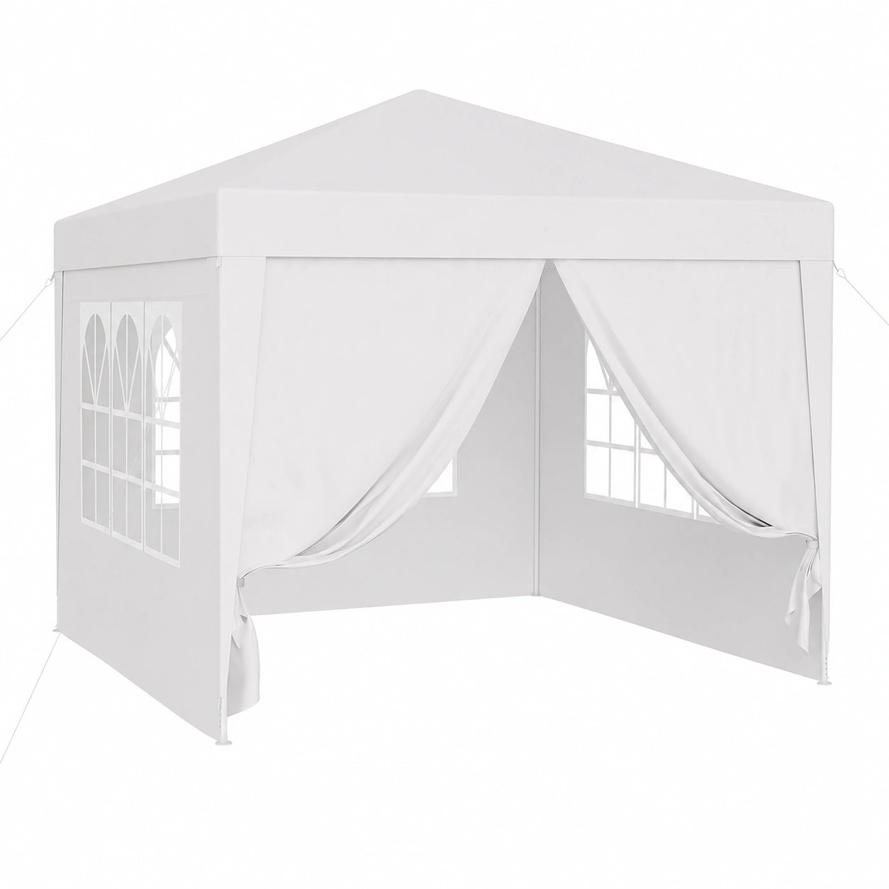 Pavillon Blanc 3x3m avec Protection UV et Côtés Amovibles