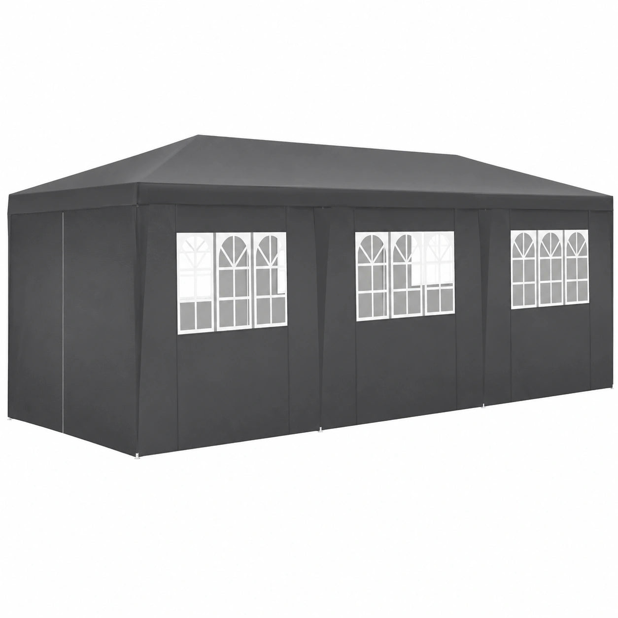 Tonnelle de Jardin 9x3m Imperméable avec Parois Amovibles