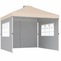 Tonnelle de Jardin Pliante 3x3m avec Parois Latérales et Protection UV