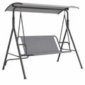 Housse résistante pour balancelle de jardin 2-3 places, tissu Oxford, 148 x 50 x 50 cm, gris