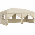 Tonnelle de Jardin Pliable 3x6m, Montage Rapide, Hauteur Réglable, Résistante au Vent et Imperméable