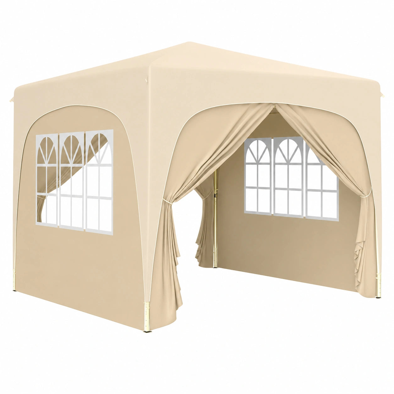 Tonnelle de Jardin Extérieur 3x3m, Protection Solaire UPF50+, Hauteur Ajustable, Sac de Transport