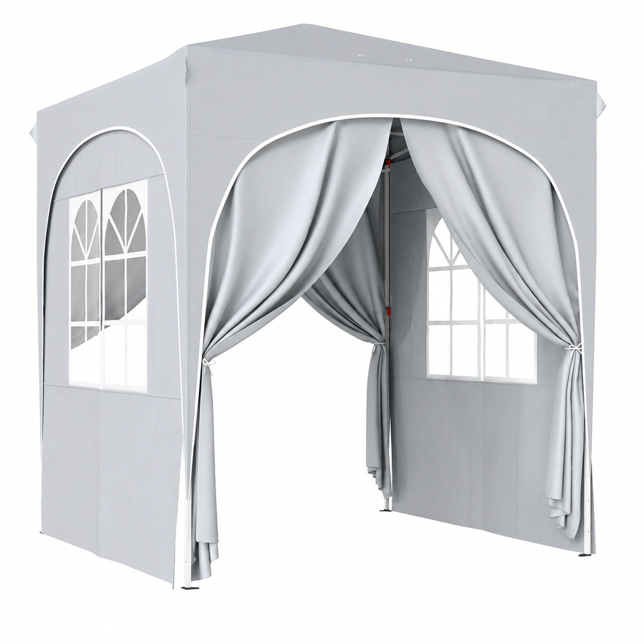 Tonnelle de Jardin Pliante 2 x 2 m avec Protection UV50+ et Parois Latérales