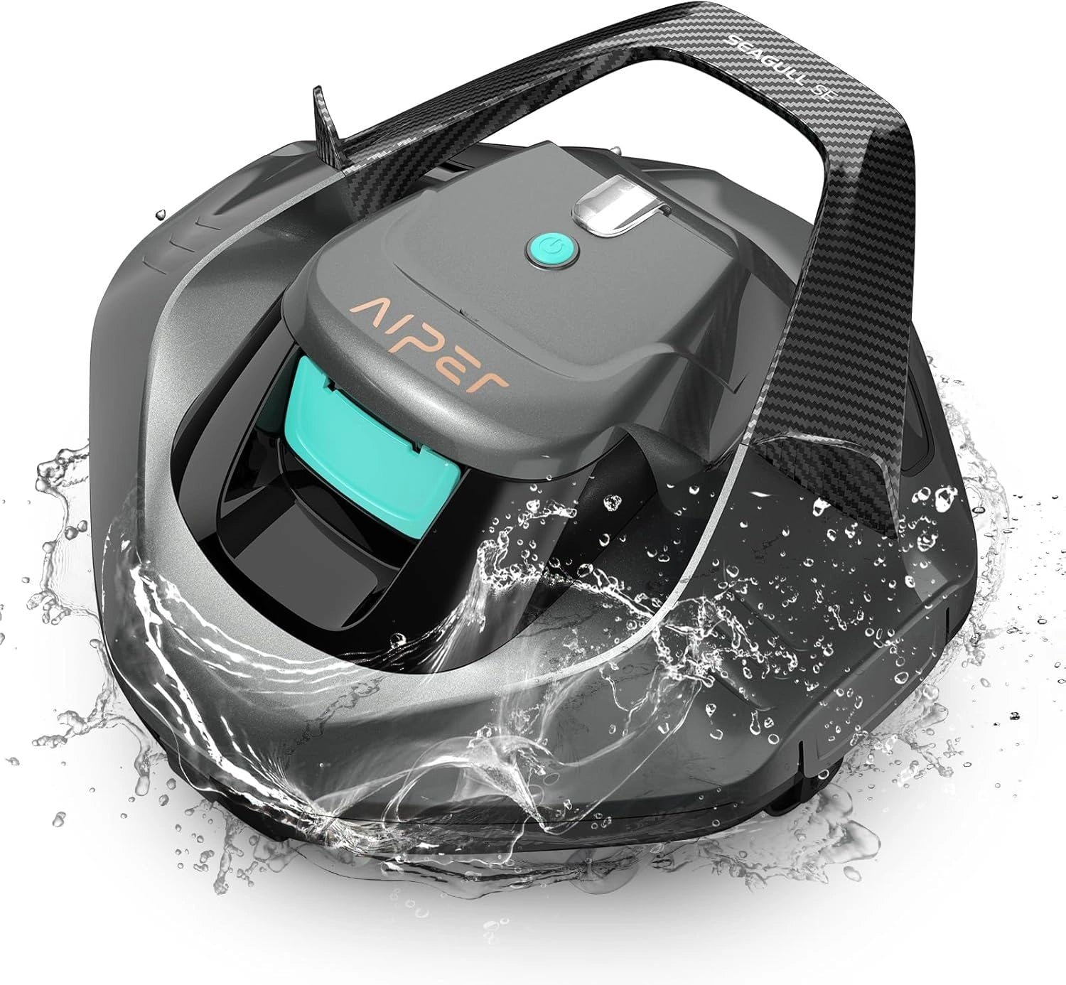 Aspirateur de Piscine AIPER sans Fil, 90 Min d'Autonomie, Double Moteur, Pour Piscines Jusqu'à 80m²