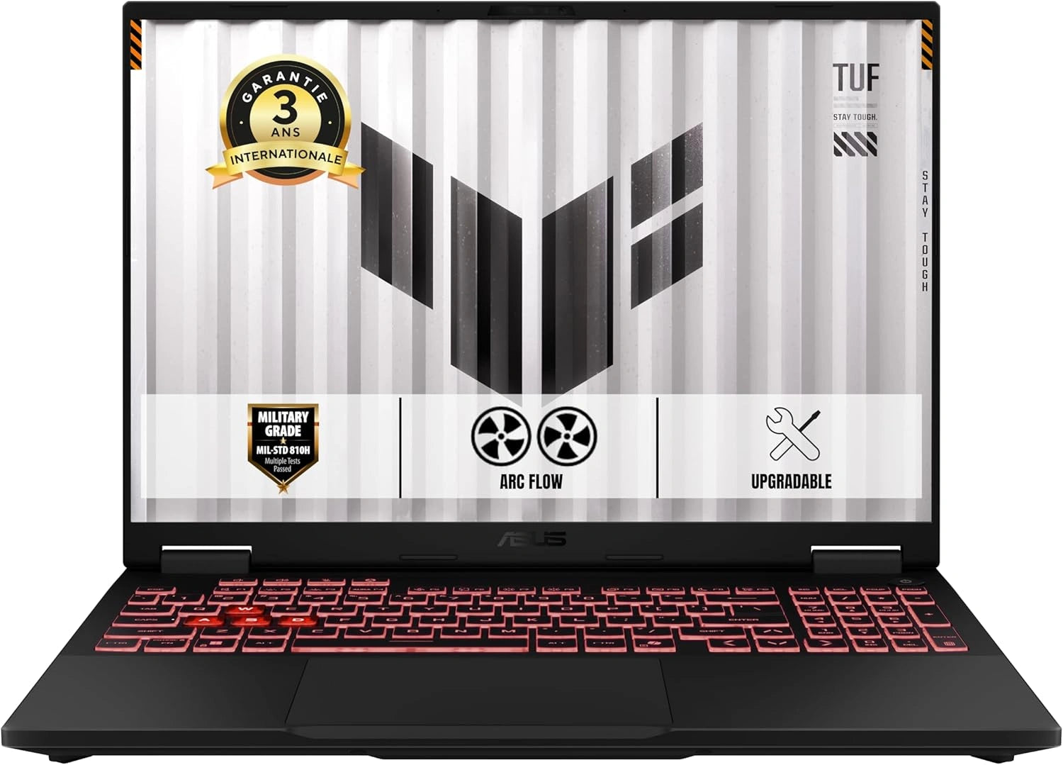 Ordinateur Portable ASUS TUF Gaming A16 16″ FHD 165Hz, AMD Ryzen 7, 16Go RAM, 512Go SSD, RTX 5050, Windows 11