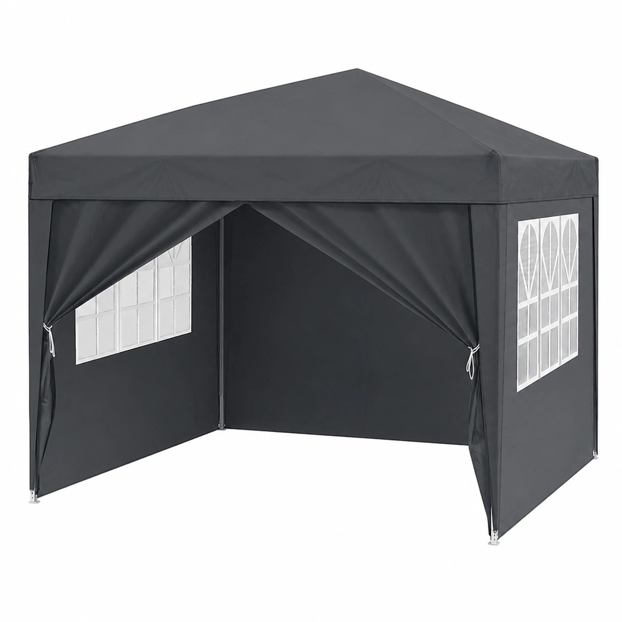 Tonnelle de Jardin Pliable 3x3m avec Côtés et Sacs de Sable, Idéale pour Camping et Plage