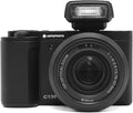 Appareil Photo Numérique Compact AGFAPHOTO C130, Écran LCD 2.8" Tactile, Stabilisation, Autofocus, Carte SD, Batterie - Noir