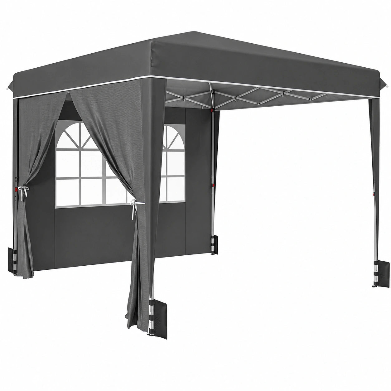 Tonnelle Pliante 3x3m avec Parois Latérales et Fenêtre