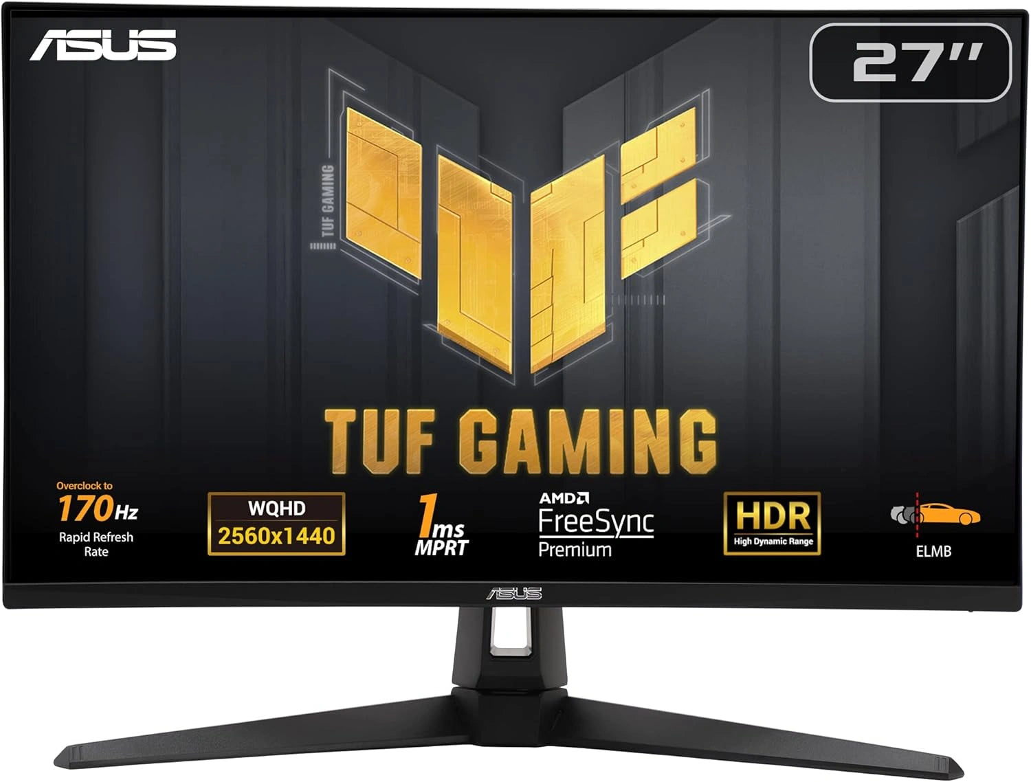 Écran de Jeu ASUS TUF 27 pouces WQHD 170Hz 1ms avec FreeSync Premium