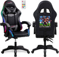 Fauteuil Gamer Amstrad LED Crafter - Noir/Gris avec Télécommande - 366 Effets d'Éclairage