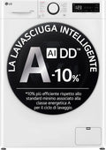 Lave-sécheuse LG AI DD 10/6 kg R5 avec TurboWash360 et Soin Allergies