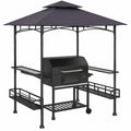 Tonnelle de Barbecue avec Espace de Rangement et Structure Métallique