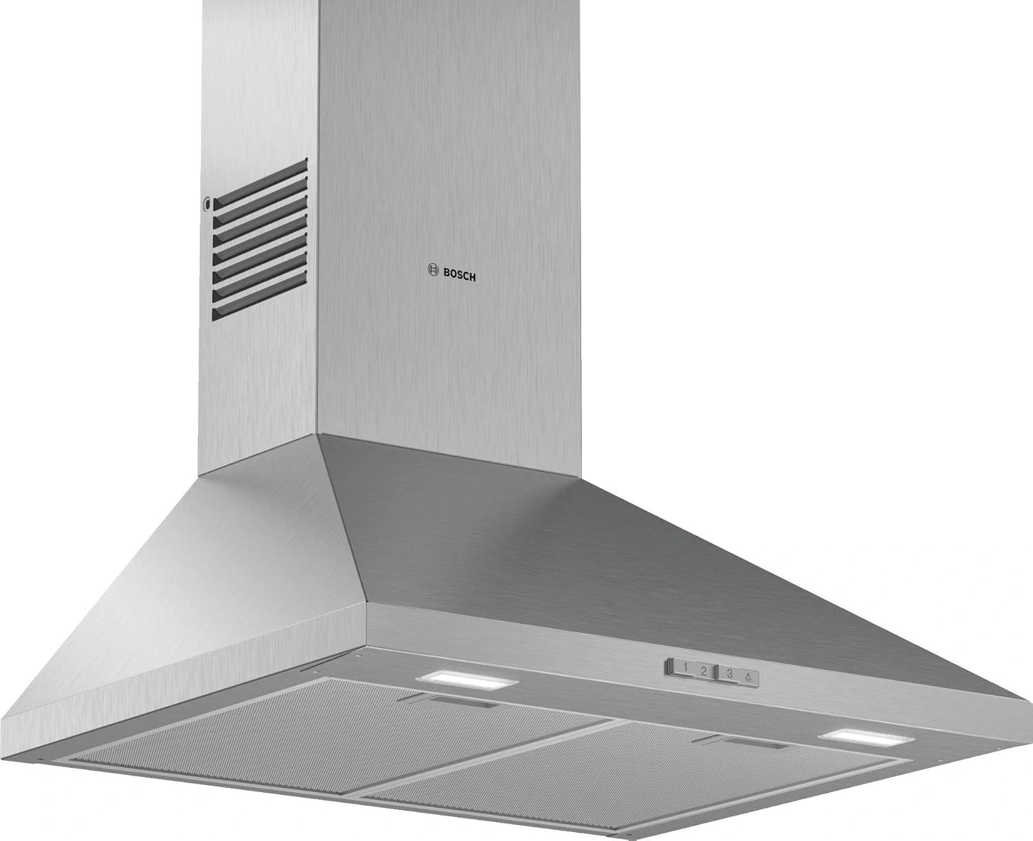 Bosch DWP64BC50 - Hotte Murale Moderne 60 cm - Inox - Éclairage LED - 3 Vitesses - 100W