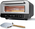 Four à pizza électrique, pierre et pelle incluses – 450°C pour pizzas croustillantes en 2 min – 1700W, minuterie, éclairage et fenêtre