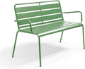 Banc de Jardin en Métal Vert Cactus - Modèle Palavas - Oviala