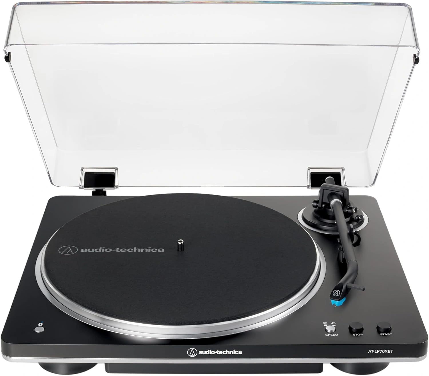 Tourne-disque sans fil avec entraînement par courroie Audio-Technica AT-LP70XBT - Noir/Argent